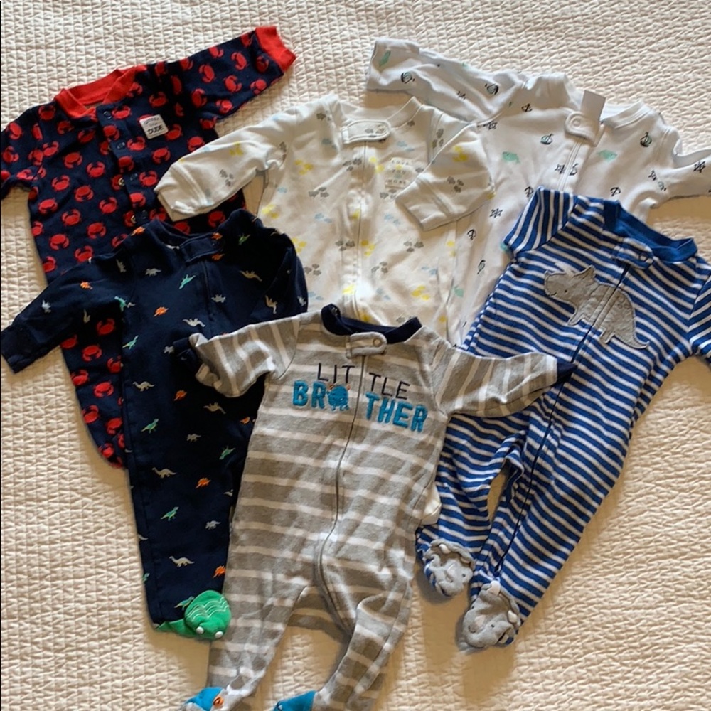 Lot of 6. 3M boy pajamas